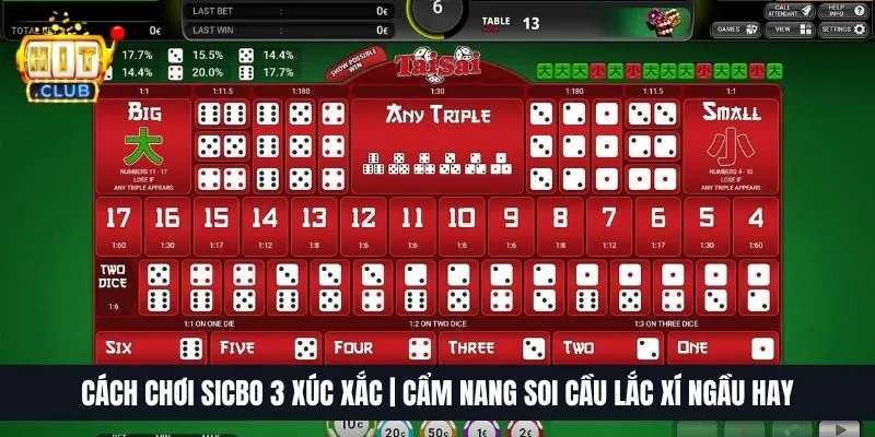 Cách Chơi Sicbo 3 Xúc Xắc | Cẩm Nang Soi Cầu Lắc Xí Ngầu Hay